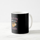 ナマケモノ好き女子のためのナマケモノTシャツ ただのナマケモノ好き女子 コーヒーマグカップ (正面右)