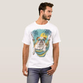 ナマケモノ犬 � のんびり面白い子犬 Tシャツ (正面フル)