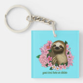 ナマケモノ色の花 キーホルダー (正面)