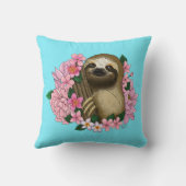 ナマケモノ色の花 クッション (裏面)