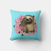 ナマケモノ色の花 クッション (正面)