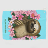 ナマケモノ色の花 ゴルフタオル (横)