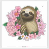 ナマケモノ色の花 シール (シート)