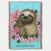 ナマケモノ色の花 スローブランケット (正面縦)