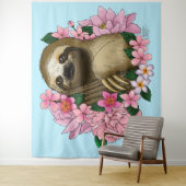 ナマケモノ色の花 タペストリー (インサイチュ)