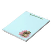 ナマケモノ色の花 ノートパッド (回転)