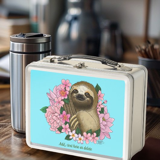 ナマケモノ色の花 メタルランチボックス