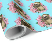 ナマケモノ色の花 ラッピングペーパー (ロールコーナー)