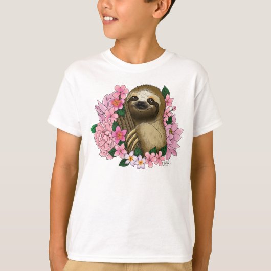 ナマケモノ色の花 Tシャツ (正面)