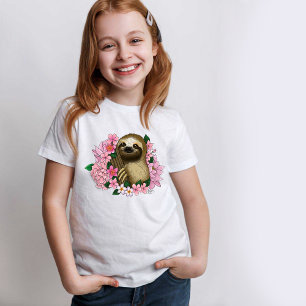 ナマケモノ色の花 Tシャツ