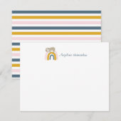 ナマケモノ虹色文具セット ノートカード (正面/裏面)