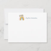 ナマケモノ虹色文房具セット ノートカード (正面)