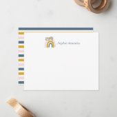 ナマケモノ虹色文房具セット ノートカード (正面/裏面インサイチュ)