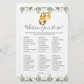 ナマケモノ赤ちゃんシャワーあなたの財布の中にあるものを (正面/裏面)