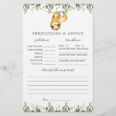 ナマケモノ赤ちゃんシャワー予測とアドバイス (正面)