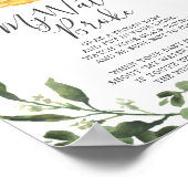 ナマケモノ赤ちゃんシャワー私の水が壊れたサイン ポスター (角)