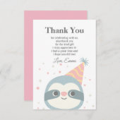 ナマケモノ,かわいいナマケモノ,動物,サンキューカード 招待状 (正面/裏面)