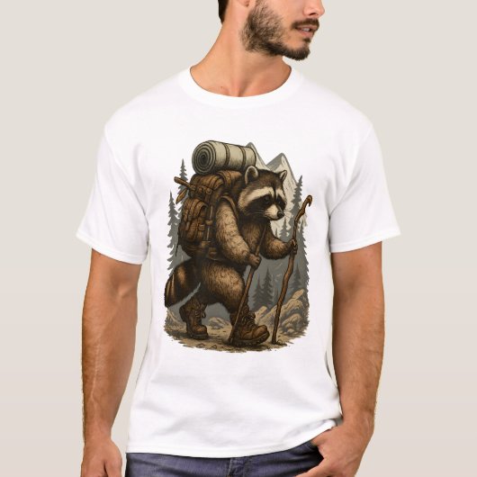 ナマケモノ キャンプ ハイキング Tシャツ (正面)