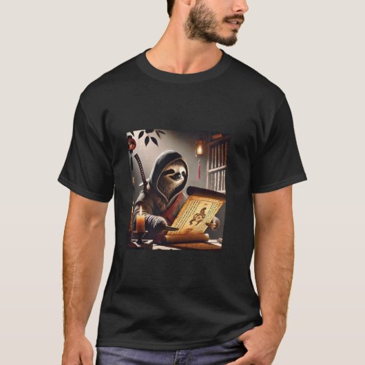 ナマケモノ サムライ アサシン Tシャツ (正面)