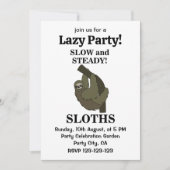 ナマケモノ ナマケモノ ゆっくりと着実に 面白いナマケモノ 招待状 (正面)