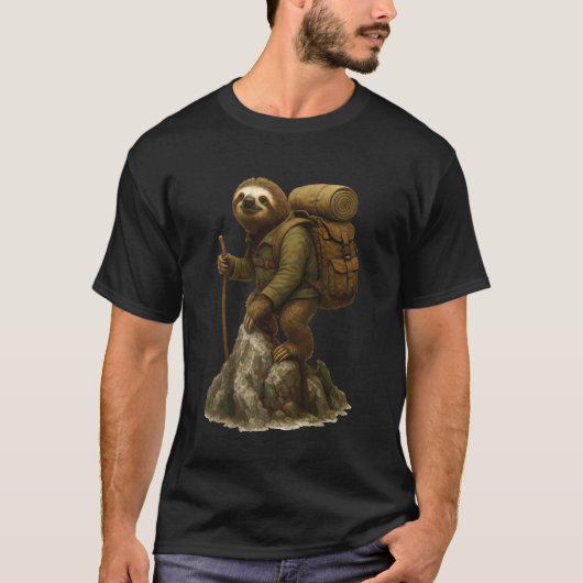 ナマケモノ ハイキング Tシャツ (正面)