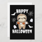 ナマケモノ ハッピー ハロウィン かぼちゃ バット 衣装 シーズンカード (正面/裏面)