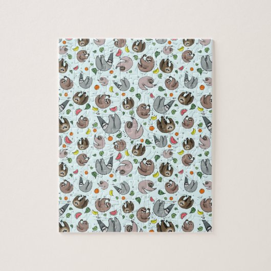 ナマケモノ(青) ジグソーパズル (縦)