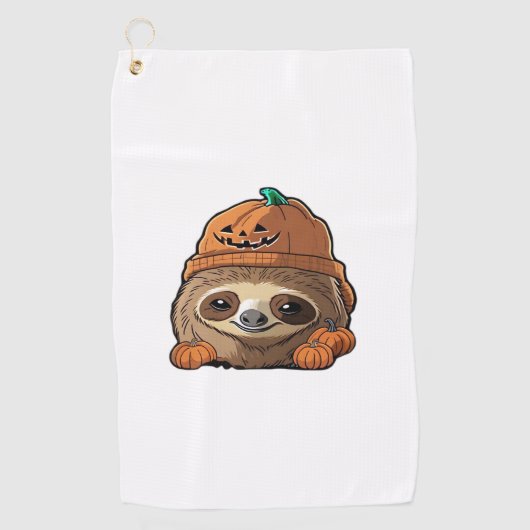 ナマケモノ espuki sison ハロウィン クラシックTシャツ ゴルフタオル (正面)