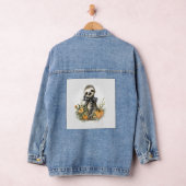 ナマケモノTシャツ 動物 秋 かぼちゃ デニムジャケット (ハンガー)
