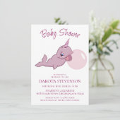 ナマコピンク | ガーリー カワイイ チビ バブルガム シャワー 招待状 (スタンド正面)