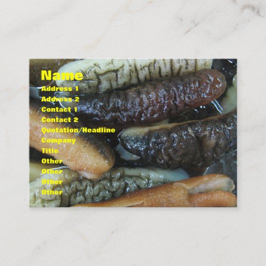 ナマコ…ヨーワラートマーケットフード 名刺 (正面)