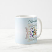 ナマステかわいらしプリズムロータススピリチュアルアート コーヒーマグカップ (正面右)