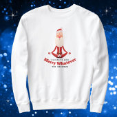 ナマステとメリーヨガおもしろいクリスマス スウェットシャツ