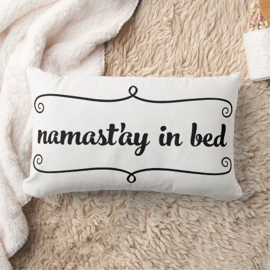 ナマステのおもしろいな引用文の枕 ランバークッション (ブランケット)