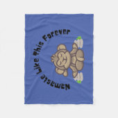 ナマステのような永遠おもしろい- Monkey Yoga Pun フリースブランケット (正面)