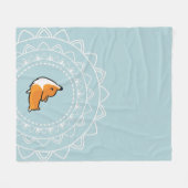 ナマステのコーギーのフリースのブランケット フリースブランケット (正面(横))