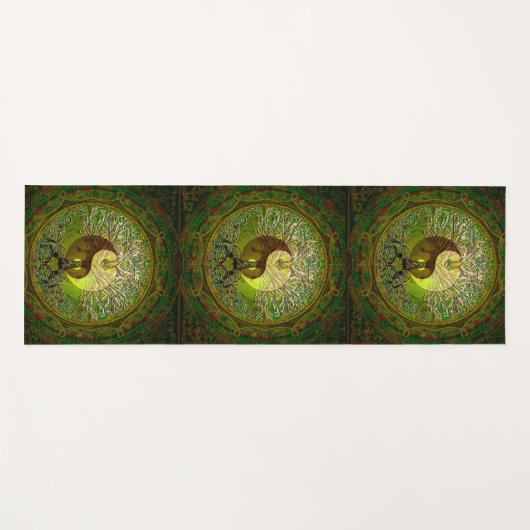 ナマステのヨガのマット緑の陰陽の生命の樹 ヨガマット (正面(横))