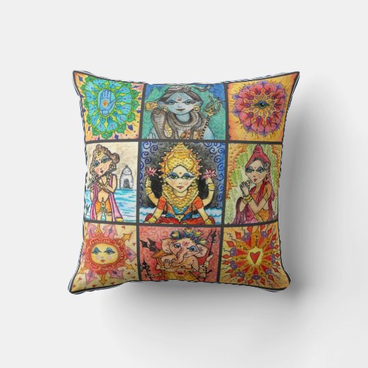 ナマステのヨガの枕 クッション (裏面)