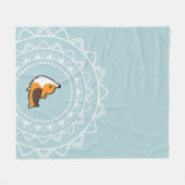 ナマステの三色のコーギーのフリースのブランケット フリースブランケット (正面(横))