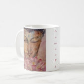 ナマステの仏の水彩画の芸術のクラシックなコーヒー・マグ コーヒーマグカップ (正面左)