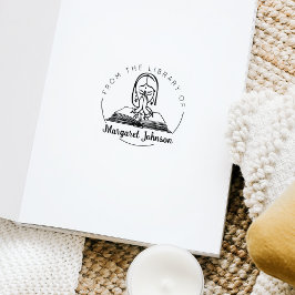 ナマステの図書館の本 ラバースタンプ