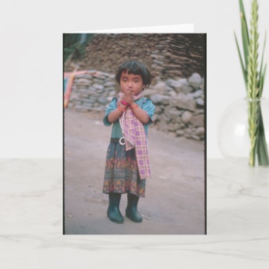 ナマステの女の子 カード (正面)