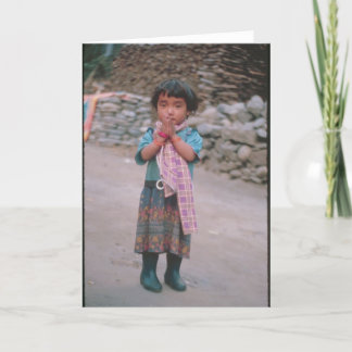 ナマステの女の子 カード