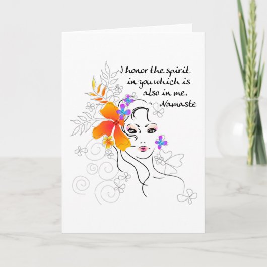 ナマステの女性ギフト カード (正面)