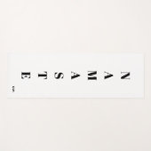 ナマステの白黒カスタムなイニシャルのヨガのマット ヨガマット (正面(横))