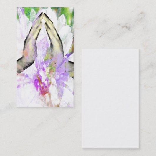 ナマステの祈りの言葉祈る手の名刺 名刺 (正面/裏面)