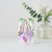 ナマステの祈りの言葉祈る手の名刺 名刺 (スタンド正面)