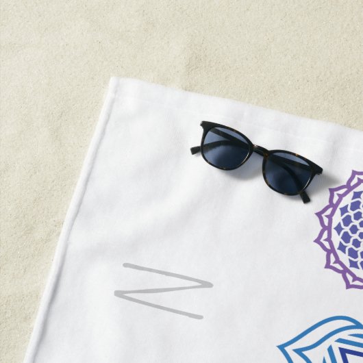 ナマステの虹によって着色されるチャクラ ビーチタオル (インサイチュ)