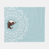 ナマステのBrindleコーギーのフリースのブランケット フリースブランケット (正面(横))