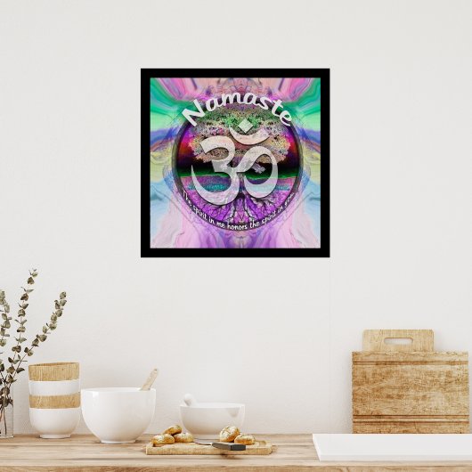 ナマステは私の魂があなたの精神を尊重する ポスター (キッチン)